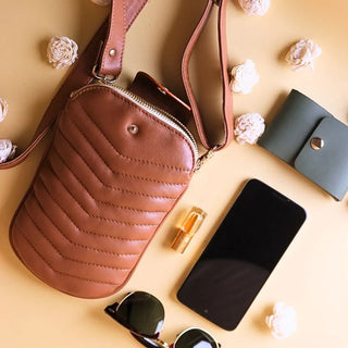 Quilted Shoulder Crossbody Sling Pouch