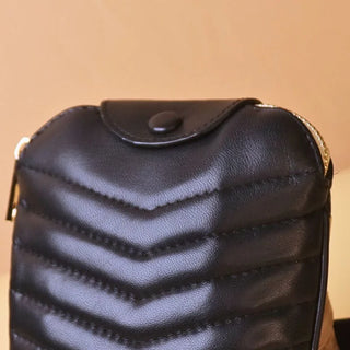 Small Black Shoulder Sling Pouch Bag: Beetle