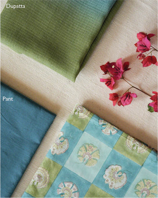 Samod Teal - Cotton Fabric