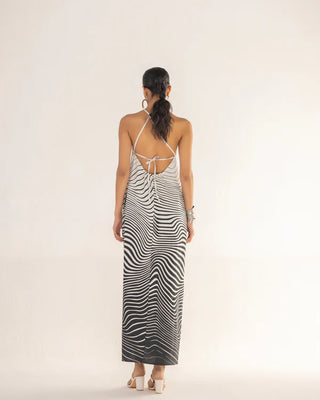 ZEBRA STRAP BACK DRESS