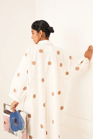 Latte Polka Dress