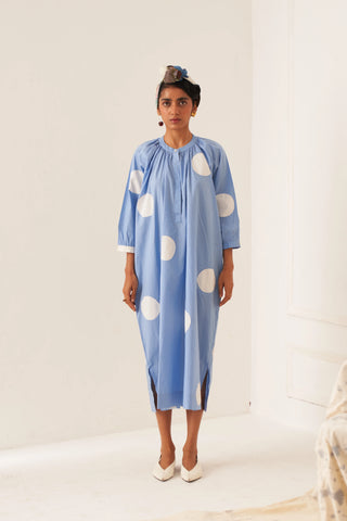 Luna Applique Gathered Dress