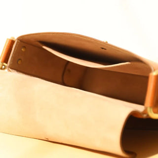 Tan Brown Crossbody Shoulder Unisex Sling Bag: Zoe
